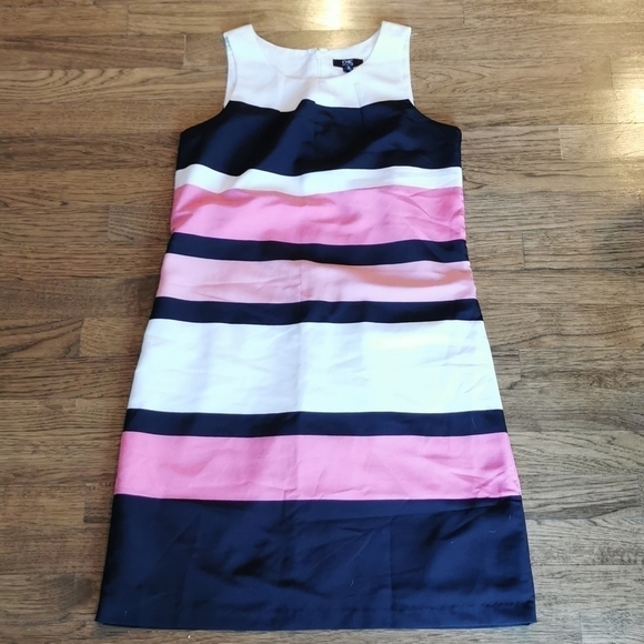 𝅺Vintage Dress Chic By Jacob Striped Sleeveless XS - Picture 1 of 6
